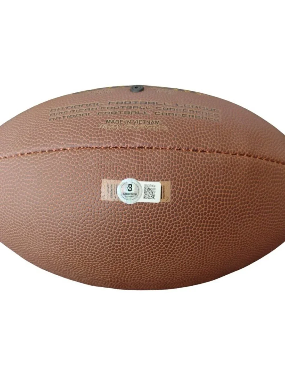Shaun Alexander Signed Wilson NFL Football Seahawks MVP Alabama BAS Proof